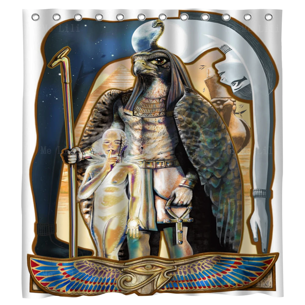 

Ancient Egyptian Gods The Falcon-headed Son Of Truth Mythical Creature Shower Curtain By Ho Me Lili For Bathroom Decor