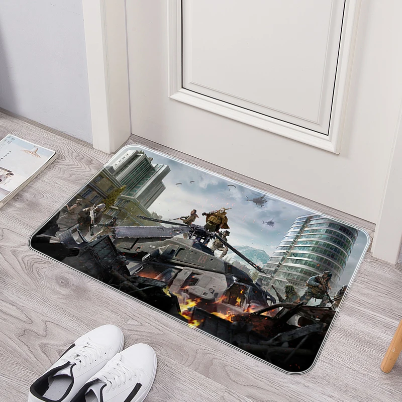 

Call Of Duty Non-slip and Washable Kitchen Mat Balcony Decorations Entrance Door Mats Kawaii Rug Bedrooom Carpet Decoration Anti