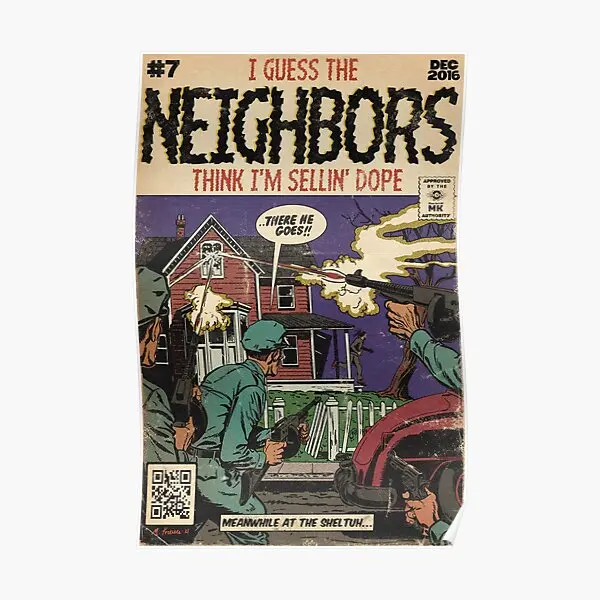 Карикатура J Cole с соседями из комиксов постер рисунком Настенная роспись для