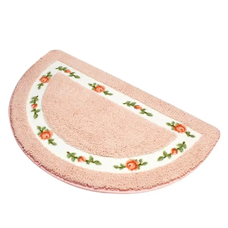 

Floral Rose Bathroom Mat Rose Floral Blossoms Traditional Area Rug Pink Soft Plush Shaggy Bath Carpet Machine Wash Dry Bath Mats