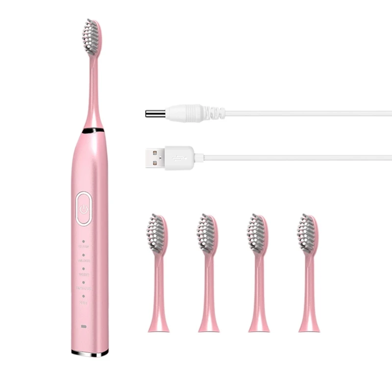 

Electric IPX7 Rechargeable 5 Modes Toothbrush With 5 Brush Head