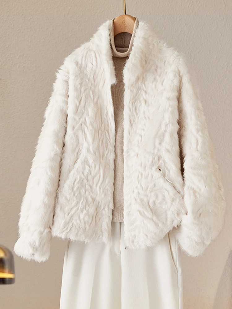 New Autumn and Winter Commuter Environmental Protection Tuscan Fur Outerwear Women Imitation Integrated Small Man Gracefu...