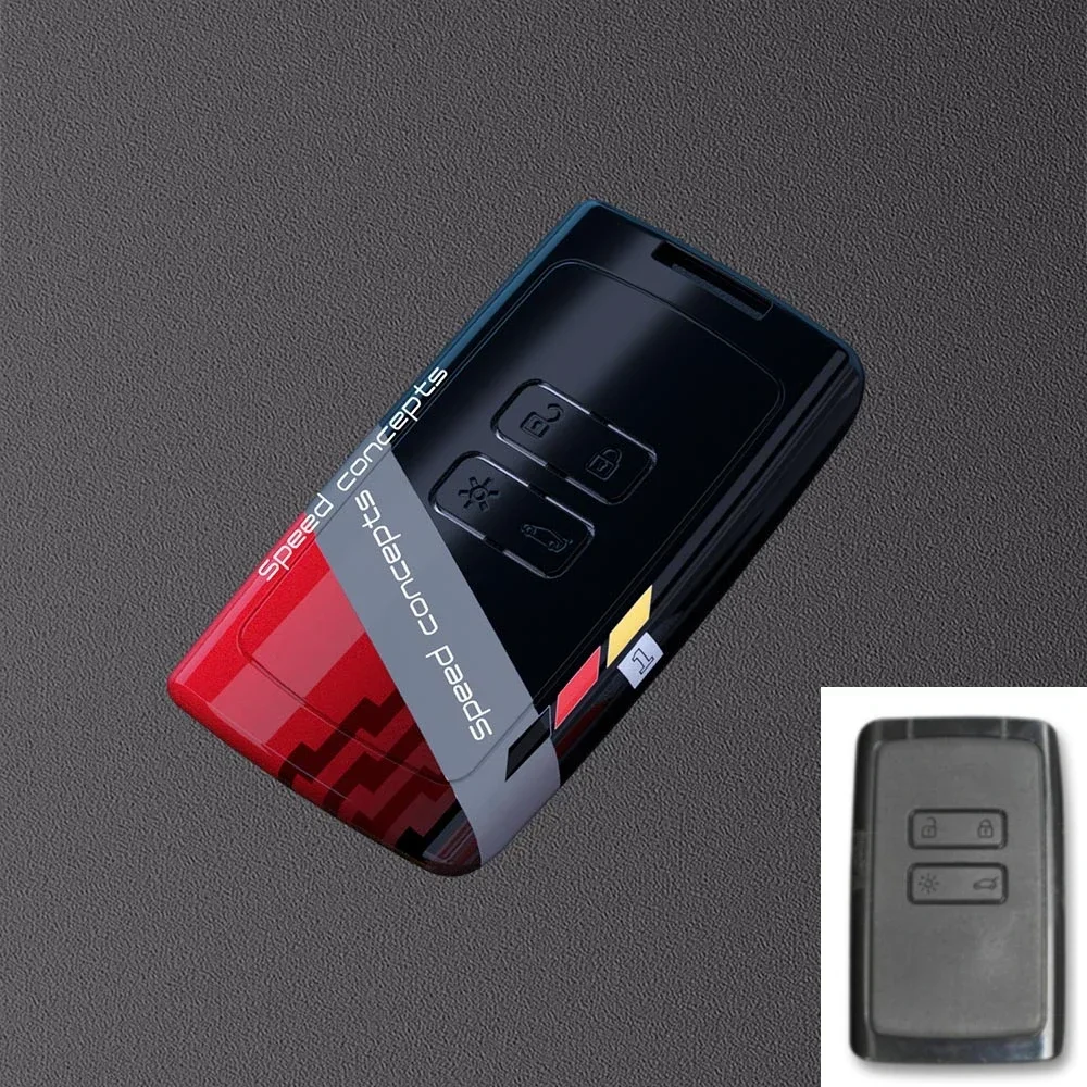 

Карбоновый чехол для ключа из АБС-пластика для Renault Captur Megane Talisman Espace Clio Zoe Koleos Scenic 4 Arkana Dacia Sandero Card Remote