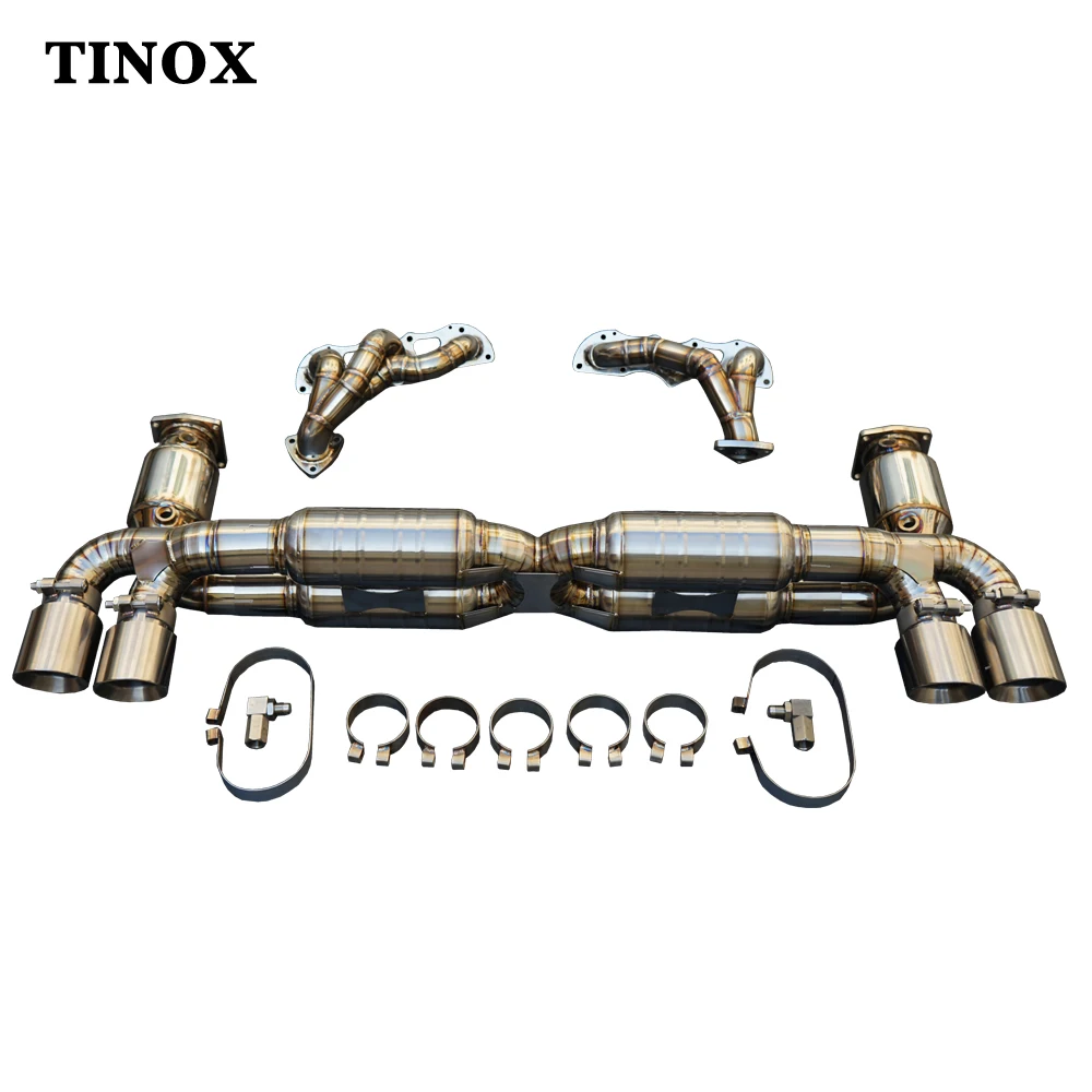 Выхлопная система Catback с головкой из титанового сплава для выхлопных газов Porsche