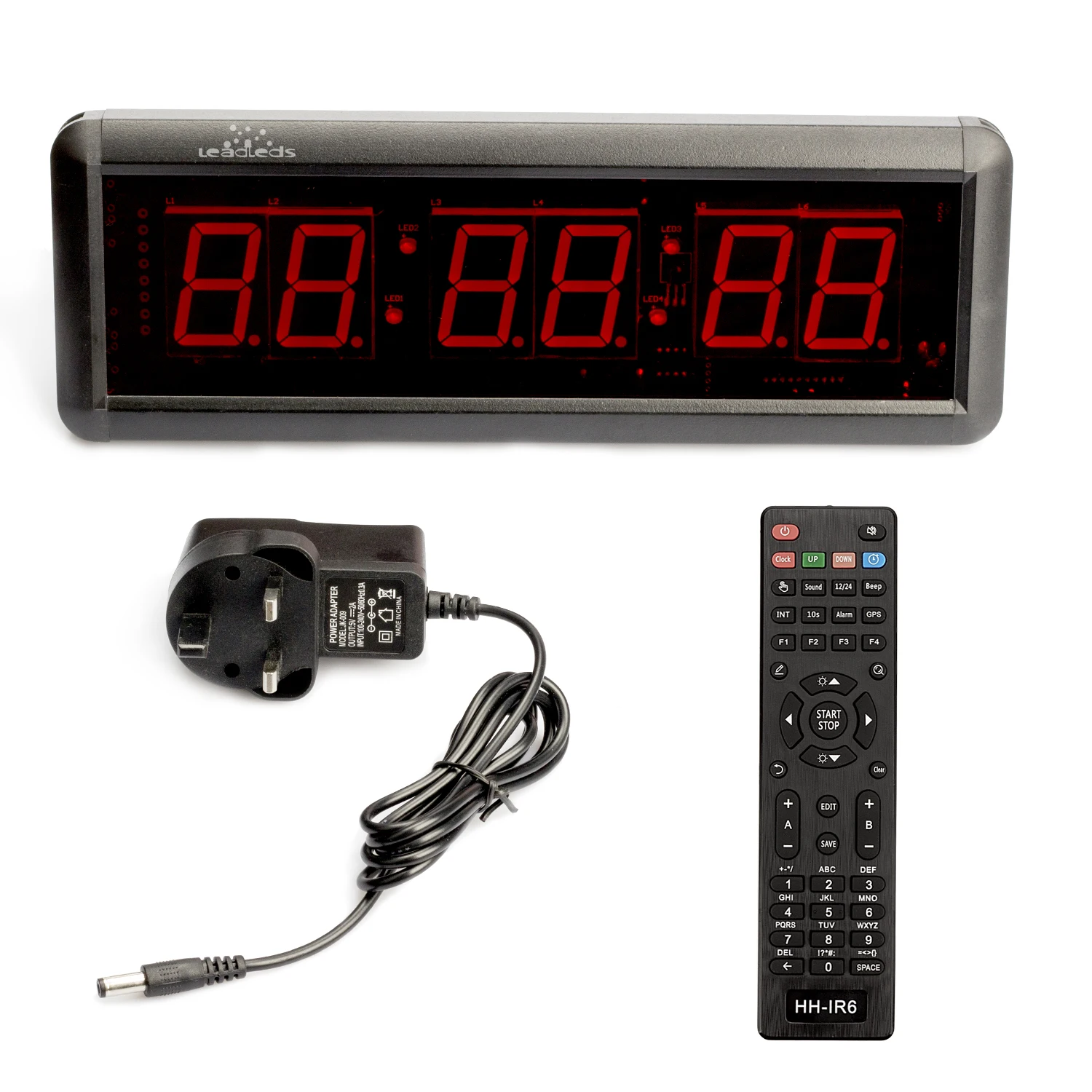 1.5-in Multifunction 6 Digital LED Countdown Clock Display HH:MM:SS Stopwatch Timer For Gym Training Basketball Table Tennis Mat
