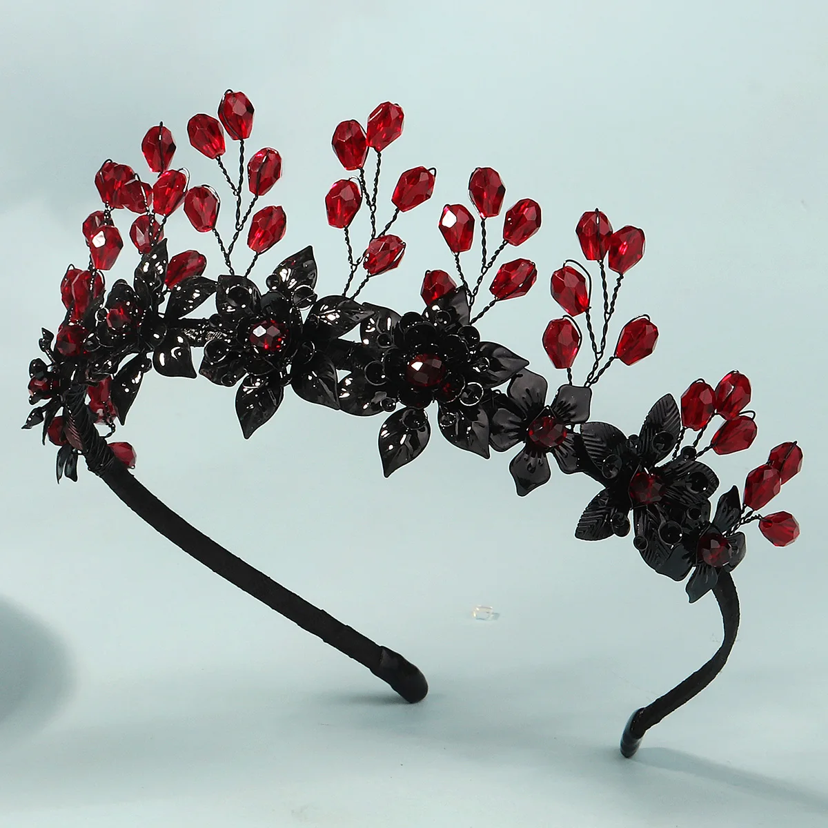 Новинка Хэллоуин Черная Металлическая корона Miallo с кристаллами украшенная