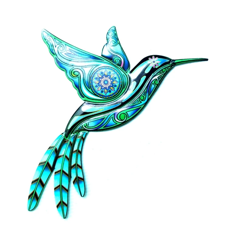 

Украшение M17D из кованого железа, колибри, Металлический Настенный декор, подвесные поделки для дома, гостиной, спальни, уличный садовый деко...