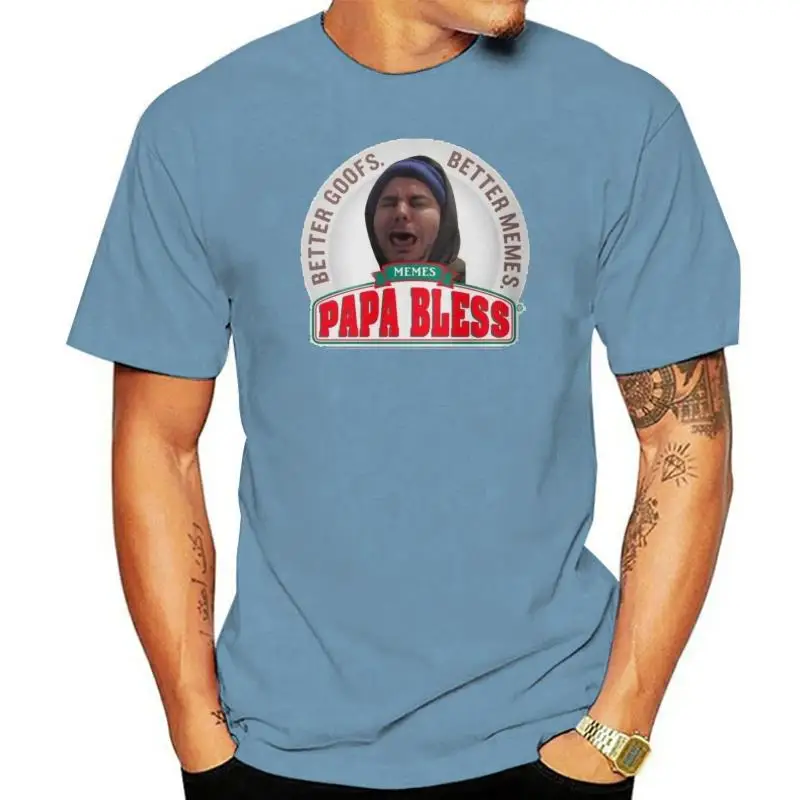 

Мужская черная футболка Papa Bless H3H3