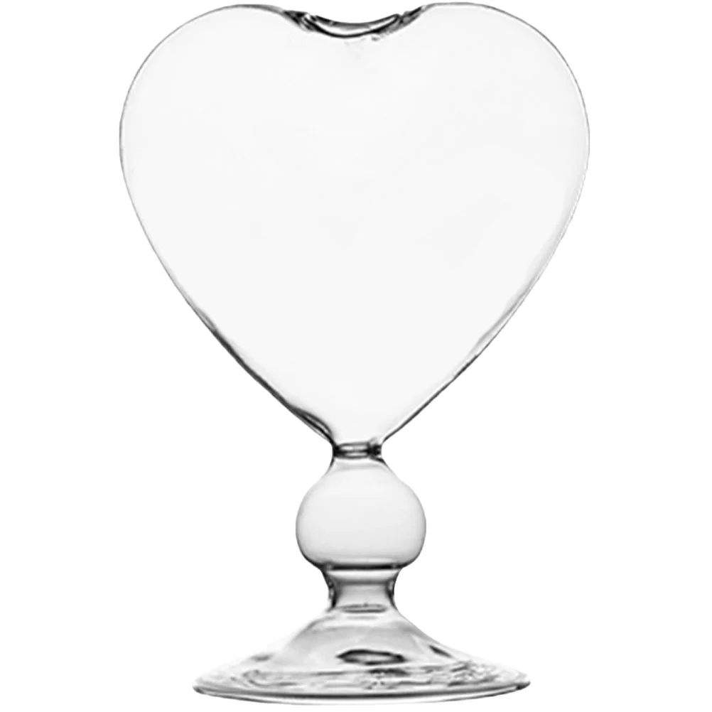 

Vase Flower Hydroponic Heart Vases Cup Shaped Clear Terrarium Planter Container Propagation Pot Arrangement Holder Desktop