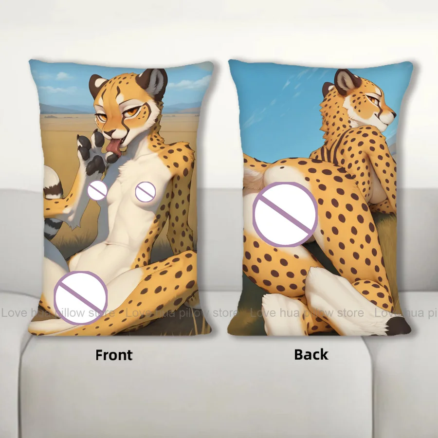 

Аниме-подушка наволочка с леопардовым принтом 40x60 см