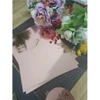 2022 new 6 pieces 250gms a4 20cmx30cm single sided rose gold cut paper for cutting dies matte foil card decoration embossing