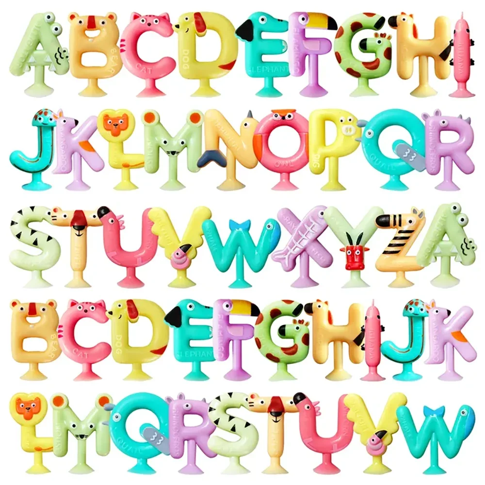 

Обучающие Развивающие игрушки, силиконовая присоска с буквами алфавита, 26 шт.