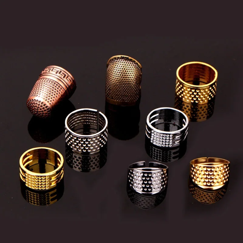 

Retro Style Thimble Finger Thumb Protector Needles Ring DIY Handworking Craft Cross Stitch Sewing Tools Household Accessory