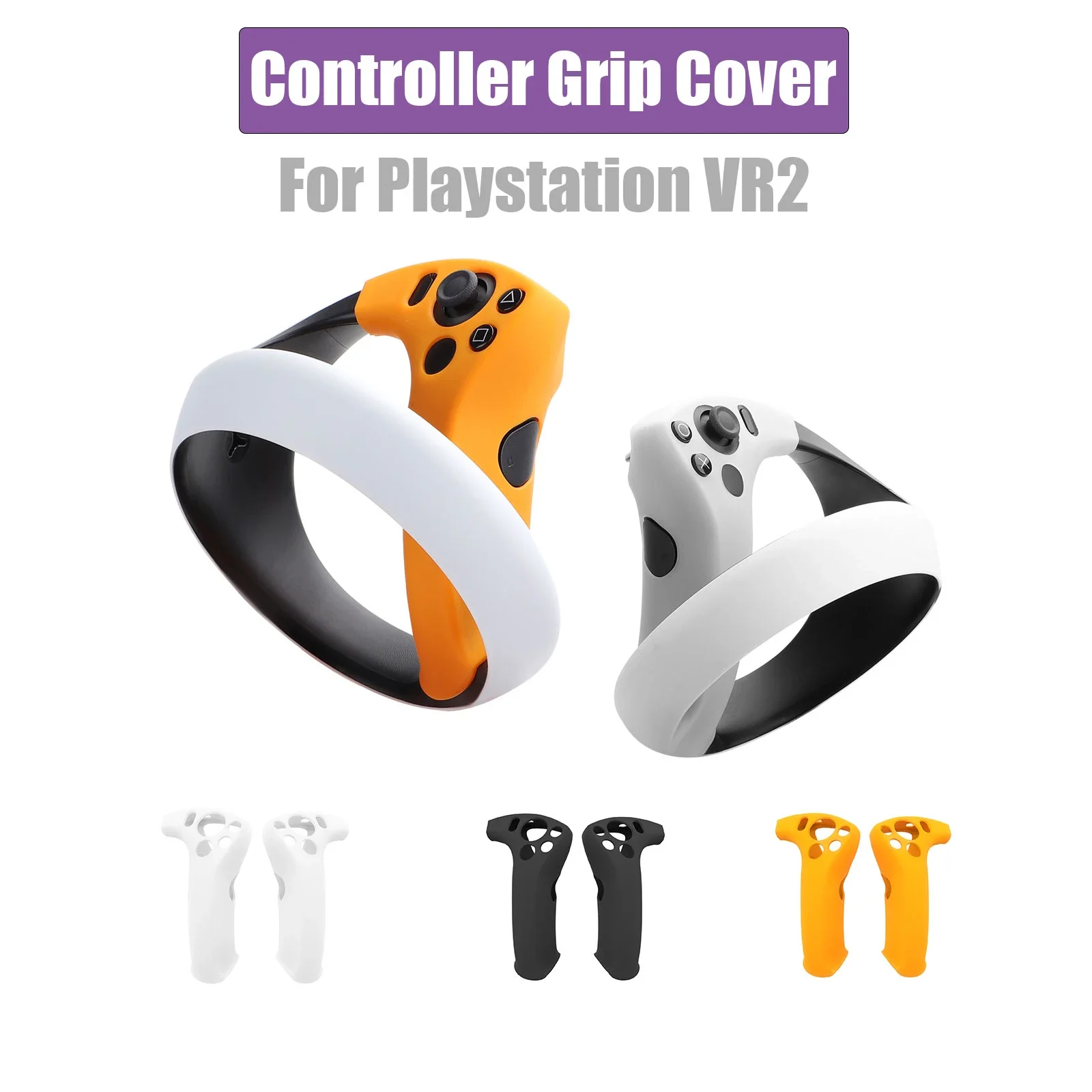 

Silicone Protective Cover for PSVR2 Controller Anti-scratch Handle Grip Protection Case for PS VR2 PlayStation VR2 Accessories