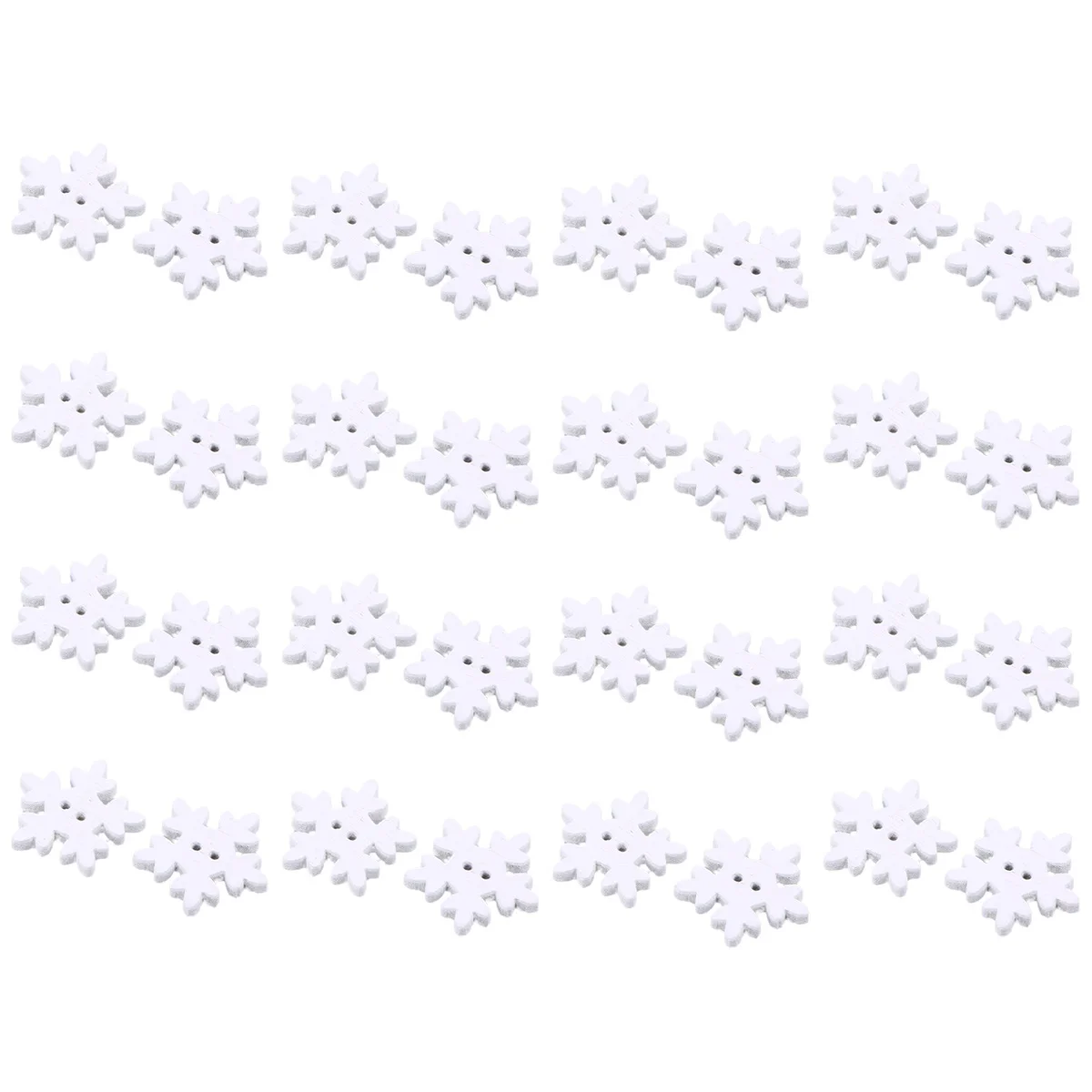 

Buttons Button Wooden Christmas Wood Snowflake Sewing Crafts Holes Holidayassorted Decoration Snap Buckles Ornamentswith Craft