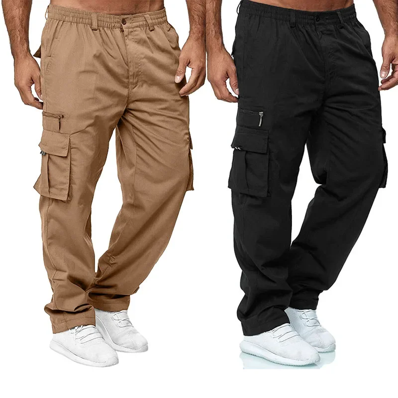 

Mens Casual Pocket Combat Cargo Pants Skater Boy High Street Trend Loose Work Trousers Sports Skateboard Bottoms Hiking