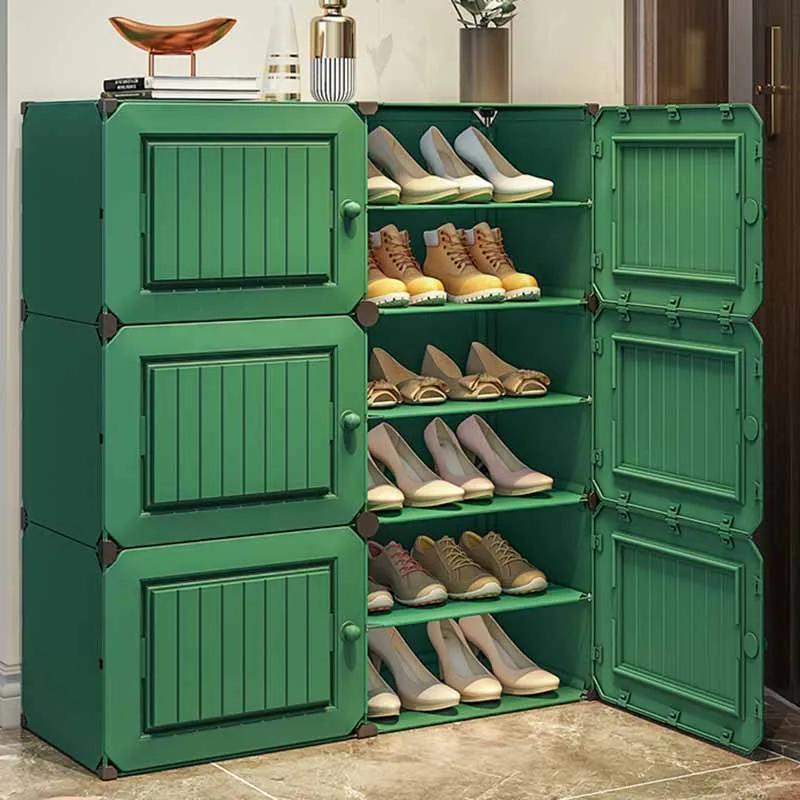 

Plastic Stand Shoe Cabinets Rack Space Shelves Dorm Vertical Shoe Cabinets Modern Storage Scarpiera Salvaspazio House Furniture