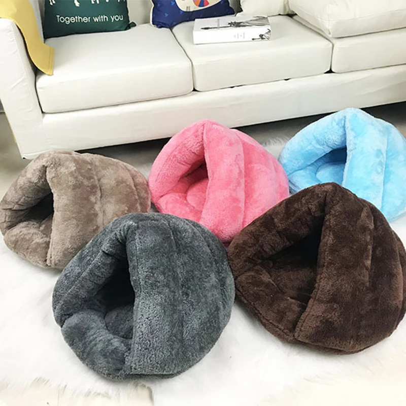

Deep Sleep Pet Dog Bed Cat Litter Winter Small Medium French Bulldog Chihuahua Warm Cushion Sleeping Bag Yurt Slippers Litter