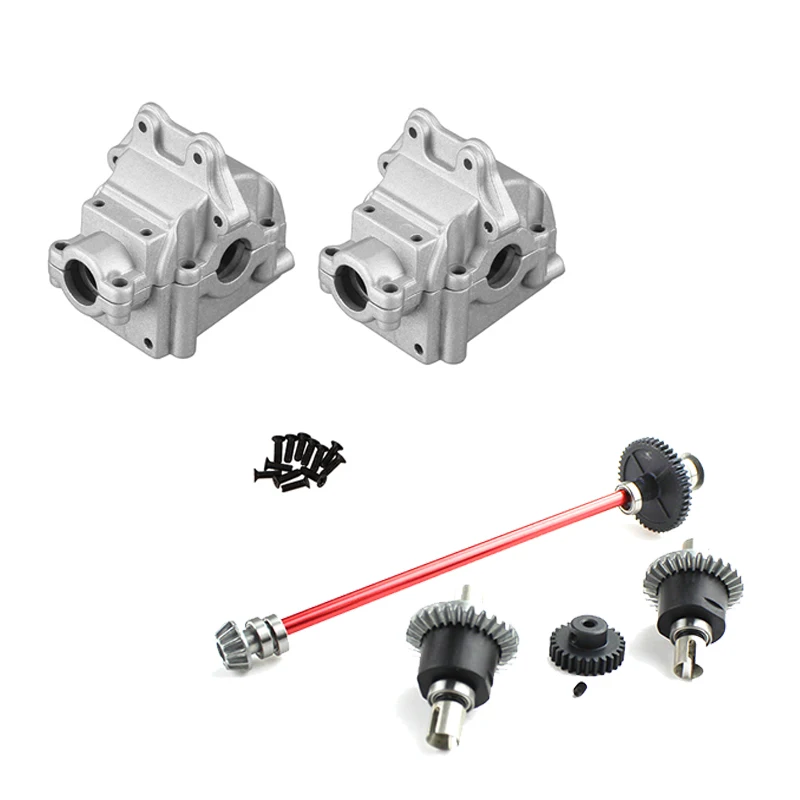 

1 Set Metal Wave Box Gear Box Upper And Lower Cover & 1 Set Metal Differential Central Drive Shaft Reduction Gear Motor
