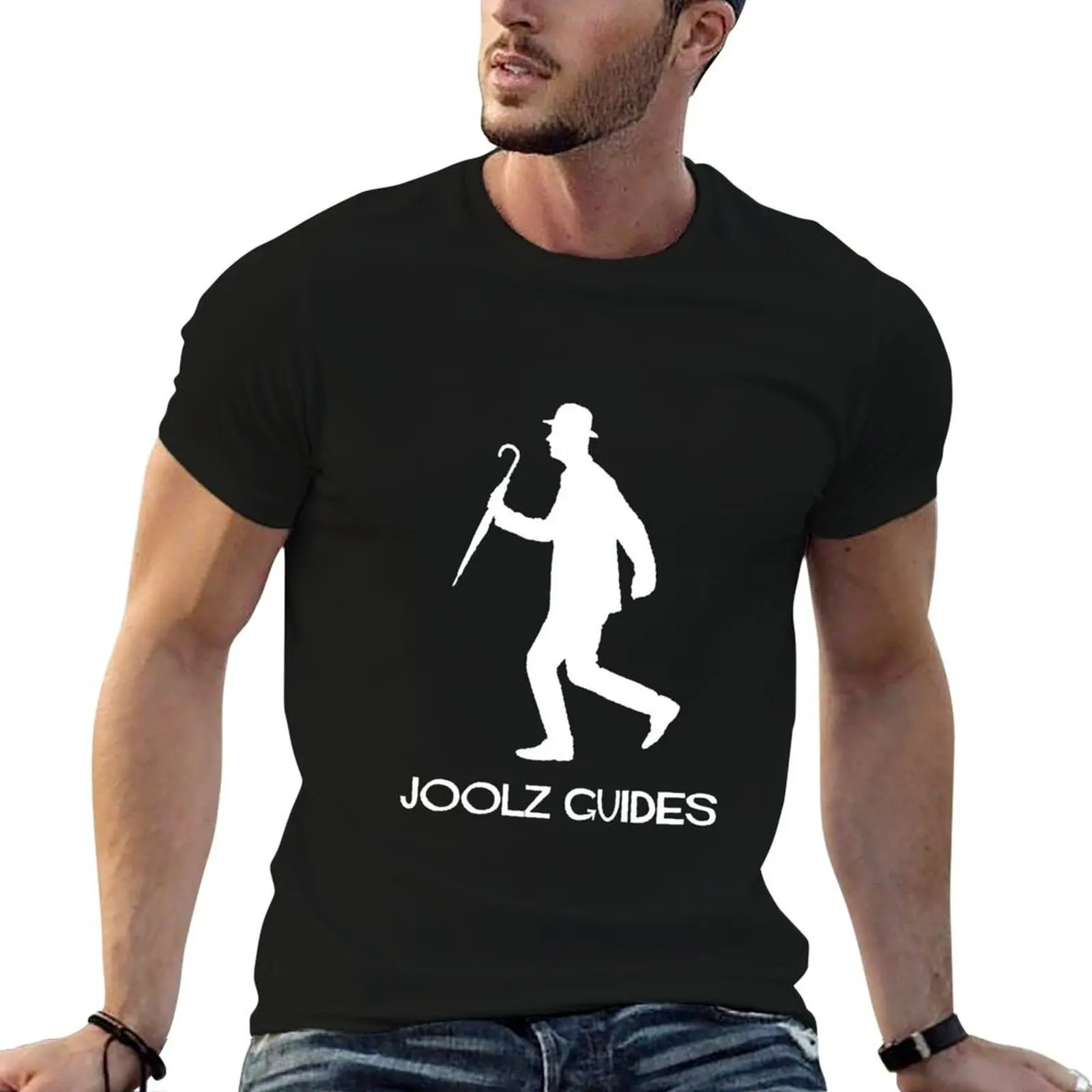 Фото Футболка Joolz Guides с белым логотипом, мужские хлопковые футболки, мужская футболка из плотного хлопка, мужские футболки с графическим принтом, футболка №1
