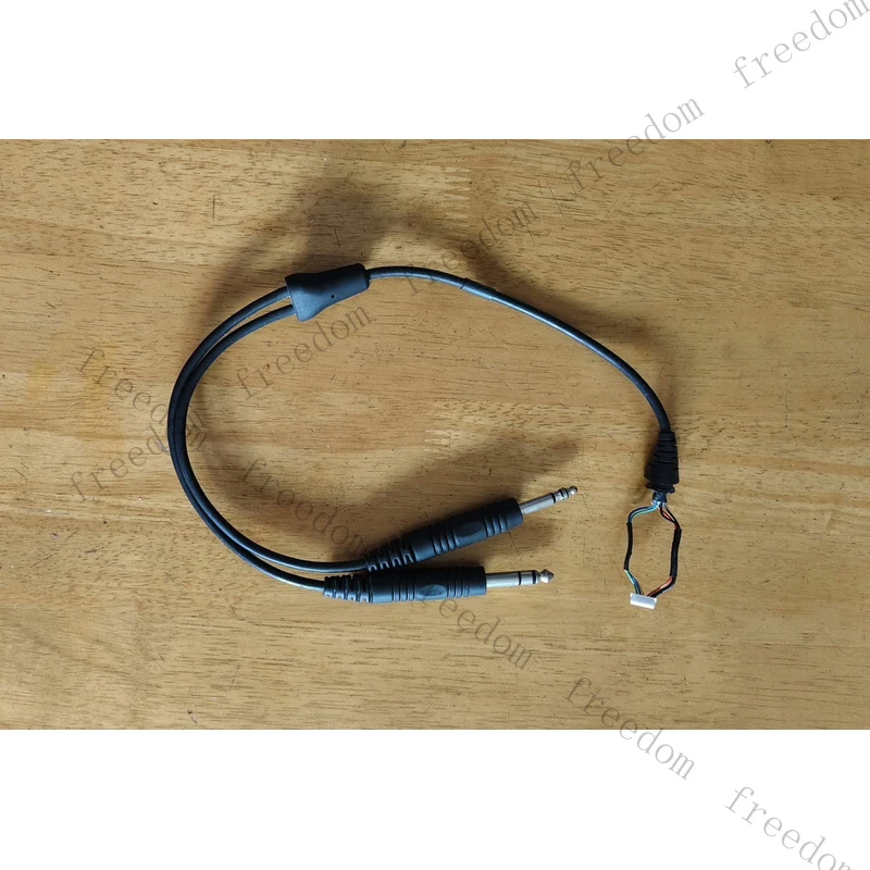 Фото Кабель-адаптер HJY для авиационных наушников Bose A20, стерео, с двумя разъемами 6,3 мм и 5,2 мм №1