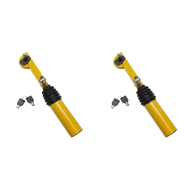 

2X Universal Car Handbrake Shift Lock Stainless Steel Anti-Theft Strong Security Truck SUV Trailer Lock