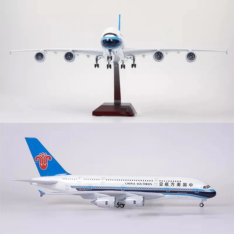 

A380 China southern Airline 1/160 Scale 46cm Airplane Model 380 Aircraft Toy with Light&Wheel Diecast Plastic Resin Plane Toy