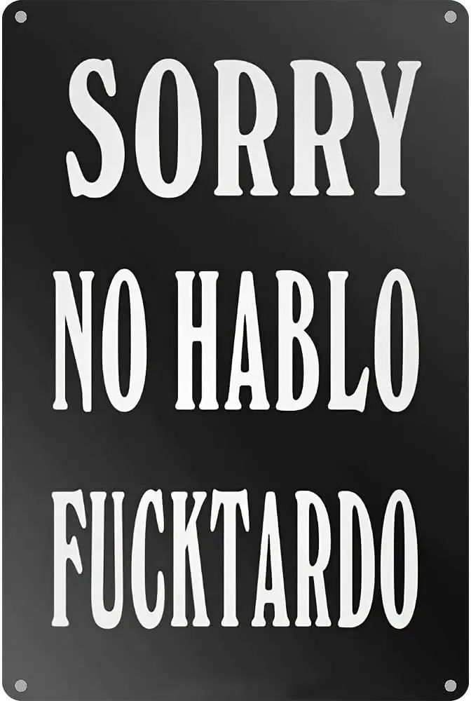 Металлический алюминиевый жестяной знак извините за отсутствие хабло ретро