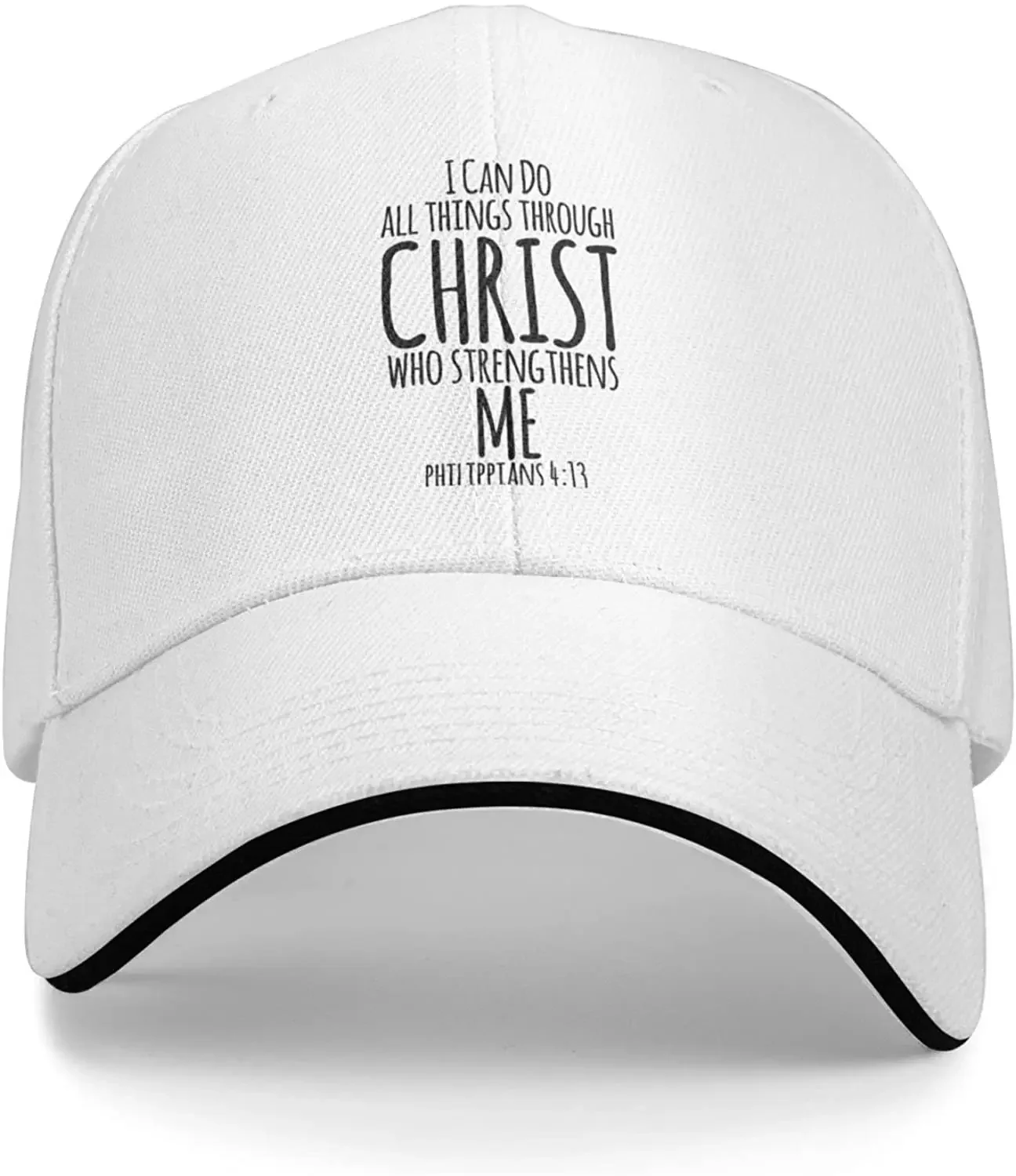 

Бейсболка с надписью «Я могу все делать через Христа», бейсболки с христианскими богами для мужчин и женщин, шапка с шариками, Регулируемая Кепка-тракер, белая Ковбойская шапка