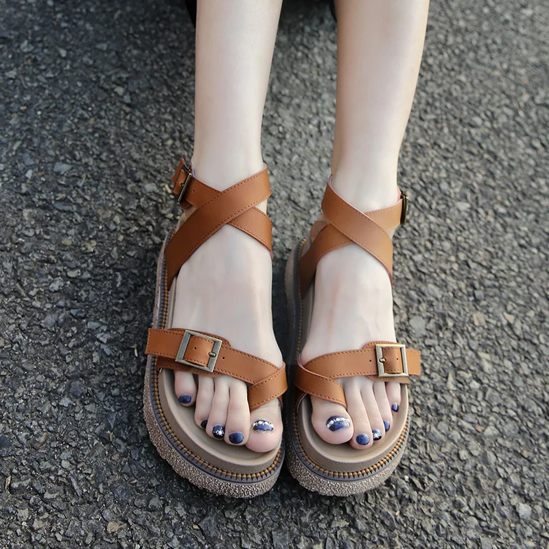 Women Shoes Summer Sandals Open Toe Sandals Ladies Comfy Sandals Woman Retro Casual Wedge Shoes Lightweight Chaussure Femme