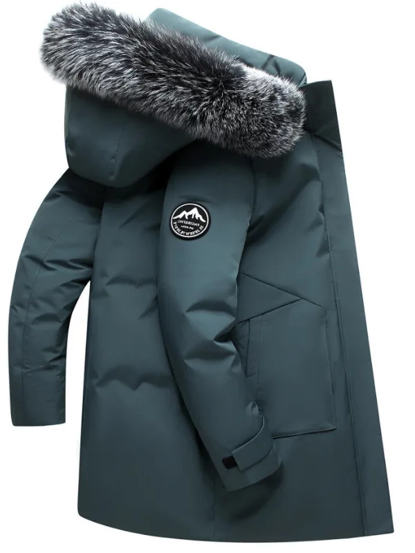 2023 Winter Down Jacket Men New Duck Down Coat Hooded Big Fur Collar Fashion Men's Jackets Warm Casual Puffer Jacket Casacos