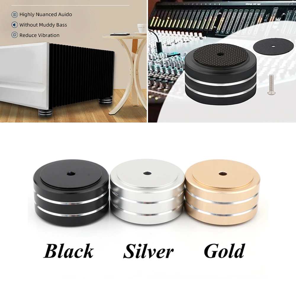 4 шт. 4010 HiFi динамик с усилителем алюминиевая изоляционная Накладка для ног использование для поворотного стола DAC стерео аудио колонки усилитель 40x20 мм M4 * 10 винты