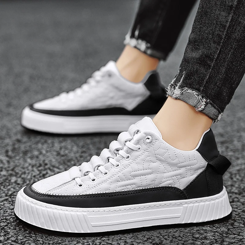 

Кроссовки мужские для скейтборда и тенниса, повседневная спортивная обувь на платформе, плоская подошва, для бега и прогулок, осень