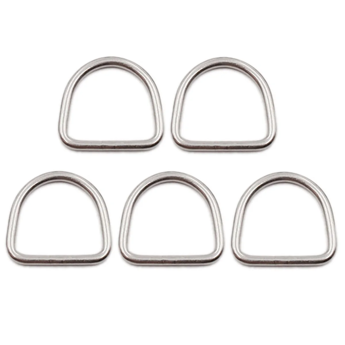 

5Pcs Marine 316 Stainless Steel Welded Polished D-Ring Scuba Diving Triangle Hook Quick Link Clip Buckle Surfing Inflatable Boat