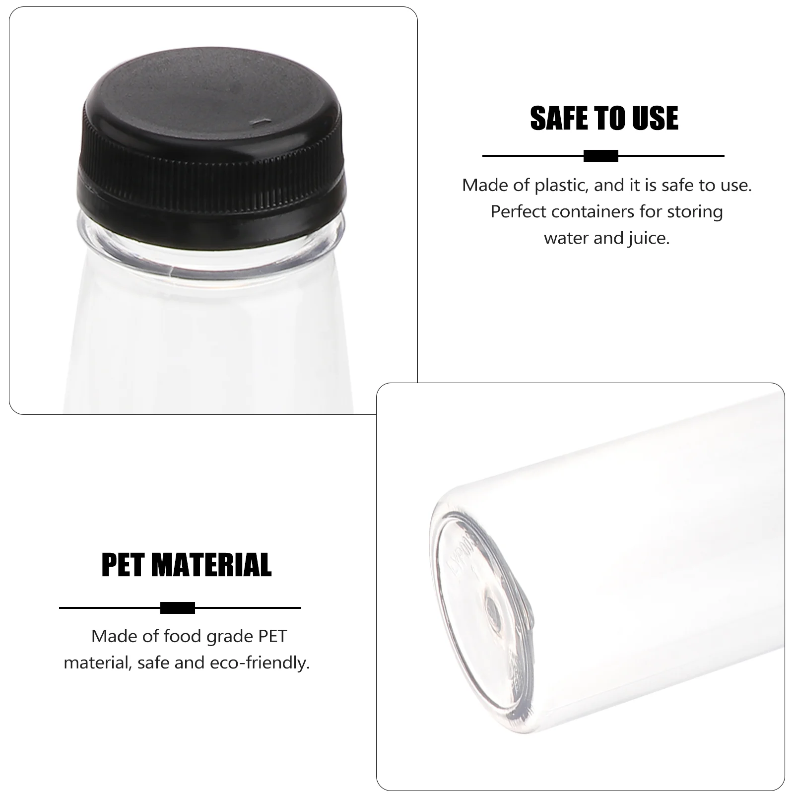 10 шт. бутылки для напитков холодного сока домашних животных банки воды с крышками