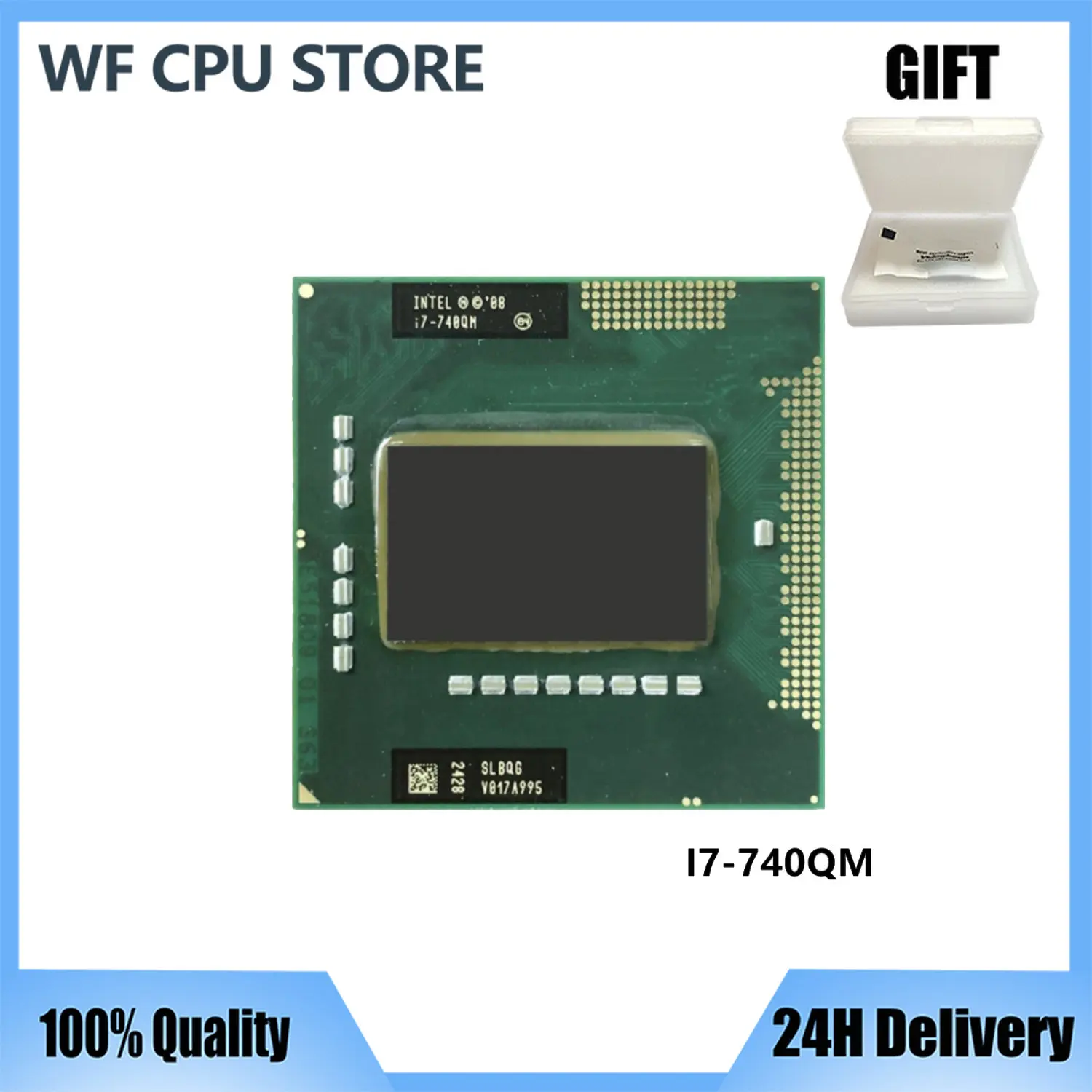 Процессор Intel Core i7-740QM i7 740QM SLBQG 1 7 ГГц четырехъядерный восьмипоточный ЦПУ 6 Вт 45