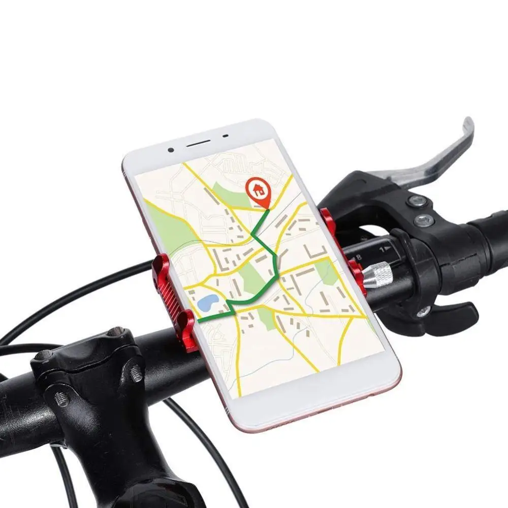 

Aluminum Alloy Bicycle Phone Holder Motorcycle Handlebar Mount for 3.5-6.2" Smart Phone for iPhone Xs Max Xr X 8 Samsung Xiaomi