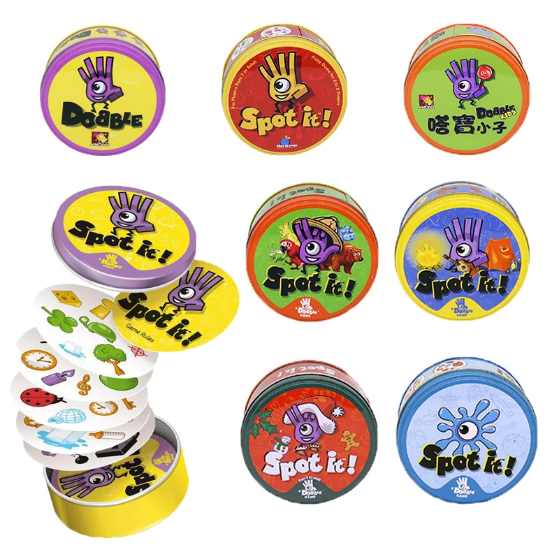

24 Styles 30/55pcs Dobble Card Game Potte Age 6 Board Game 2 To 8 Players Party Game for Classic Family Matching Games Fans Toys