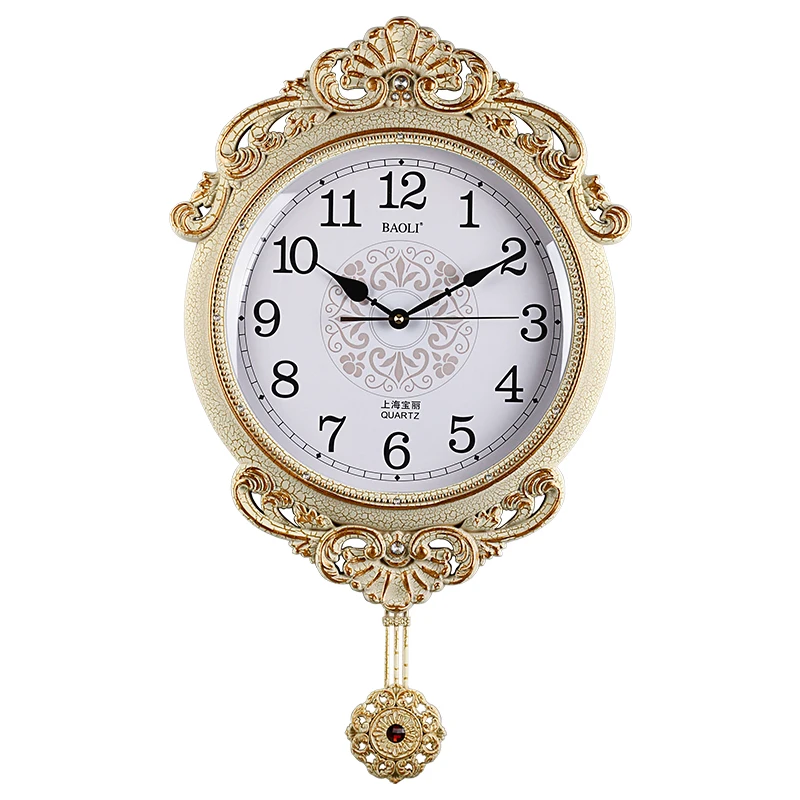 

Европейские настенные часы в стиле ретро, креативные домашние часы-качели для гостиной, американские часы, современные минималистичные креативные часы из континентального Китая