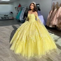 angelsbridep off shoulder ball gown quinceanera dresses vestidos de 15 anos fashion 3d flower tulle sweet 16 princess party gown
