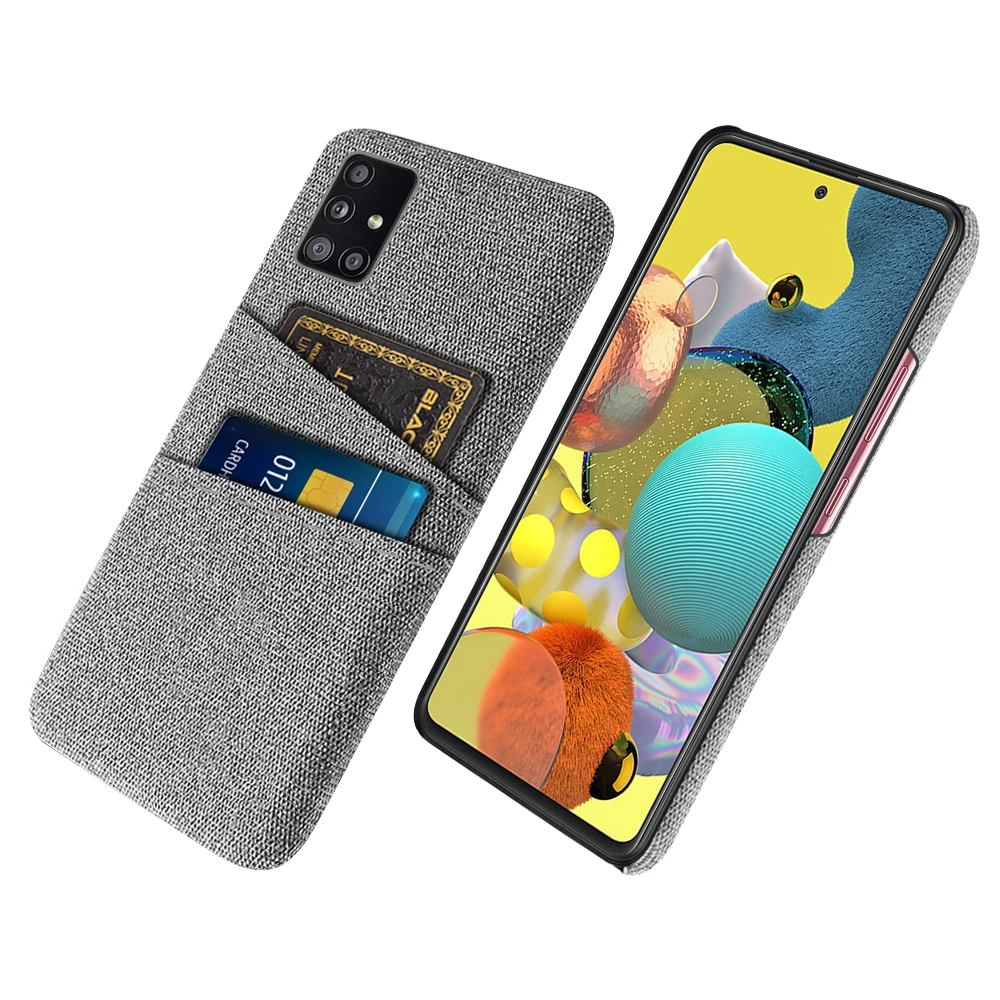 

A51 5G For Samsung Galaxy A51 5G Case Dual Card Fabric Cloth Cover For Samsung A51 A 51 5G SM-A516B/DS A516U A516F A516N Funda