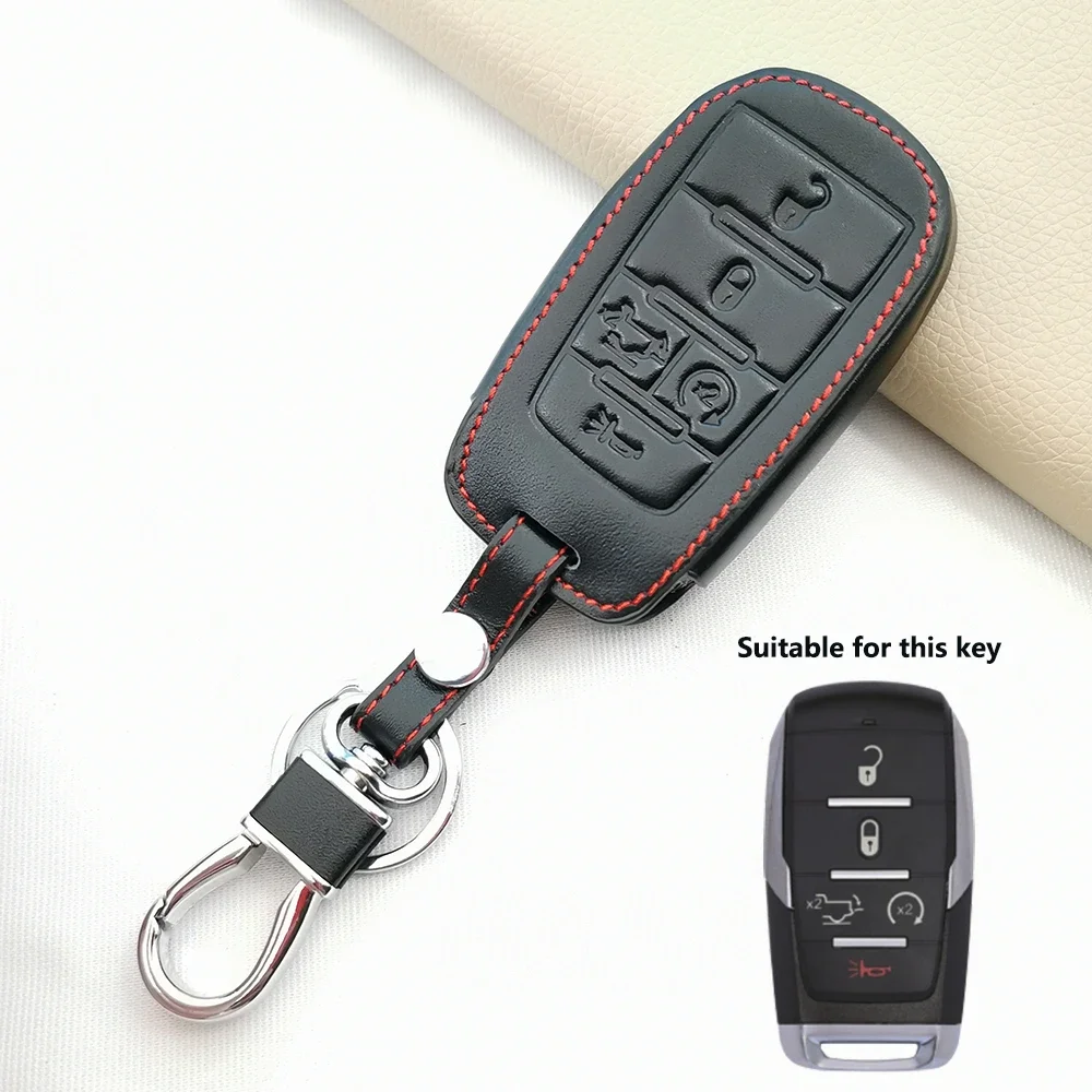 Кожаный чехол для автомобильного ключа Dodge Ram 1500 Trx 2021 2020 Chrysler Cabbage Jeep Grand Cherokee