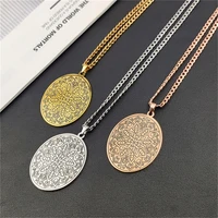 personalized stainless steel jewelry new fashion necklace for women men upscale charm mandala pendant necklace anniversary gift