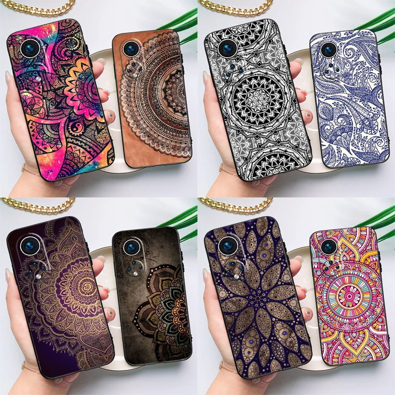 Фото Чехол с индийским узором Мандала для Huawei Honor Magic 5 Lite 70 50 X8 X9 a P20 P30 P40 P50 P60 Pro P Smart Nova 9 5T №1