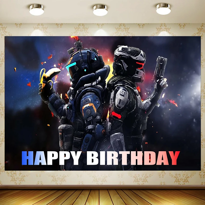 Фон для фотосъемки с изображением мальчика из мультфильма Титан