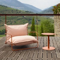 italian minimalist outdoor sofa chair waterproof technology cloth single person leisure chair nordic lazy small sofa