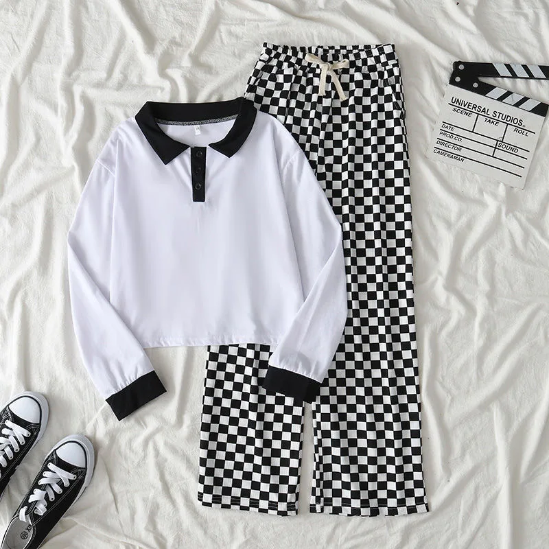 Весенне-осенние комплекты одежды для девочек детская новая модная толстовка с