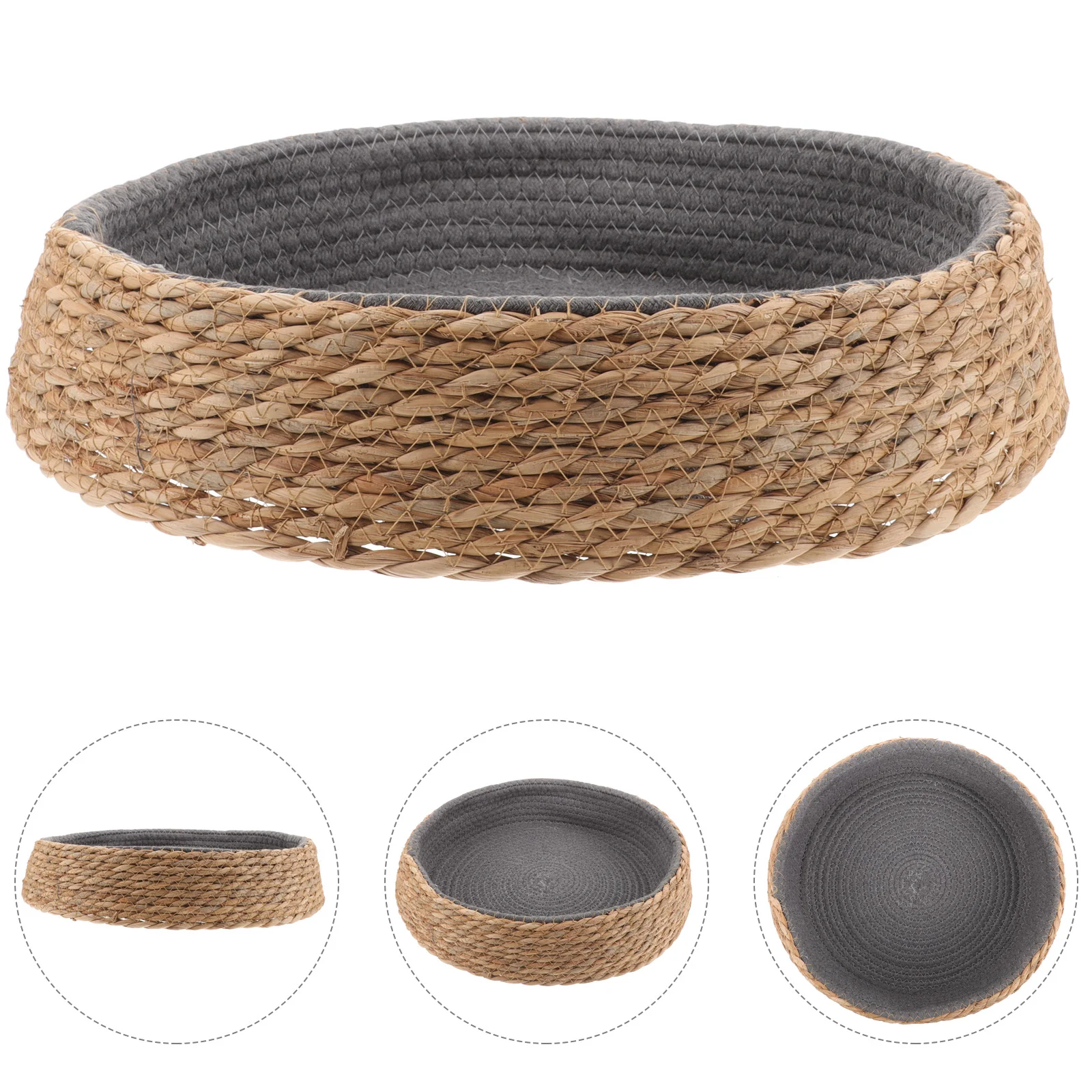 

Rattan Pet Bed Beds Small Dogs Round Cat Nest Sleeping Supply Grass Willow Woven House