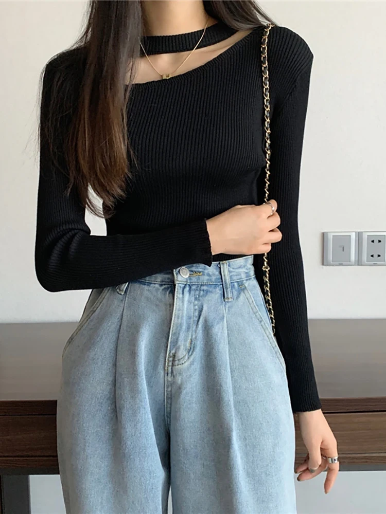 Кашемировые свитера с круглым вырезом и длинными рукавами 2024 женский шерстяной