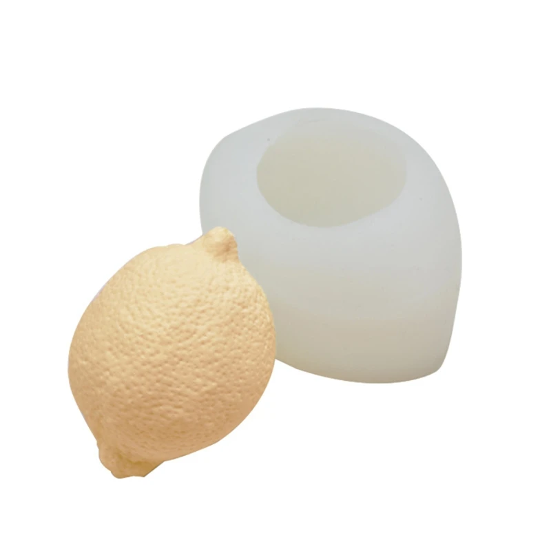 

Silicone Candle Moulds Mousse Molds Soap Mould Lemon Shaped for Kitchen Baking